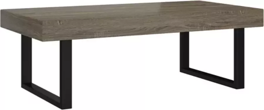 VidaXL -Salontafel-120x60x40-cm-MDF-en-ijzer-grijs-en-zwart - Foto 3