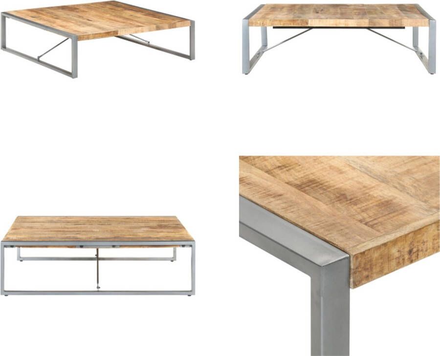 VidaXL Salontafel 140x140x40 cm ruw mangohout Salontafel Salontafels Tafel Tafels