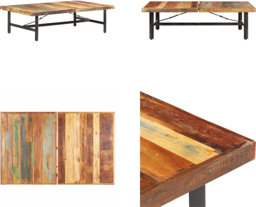 VidaXL Salontafel 142x90x42 cm massief gerecycled hout Salontafel Salontafels Houten Salontafel Houten Salontafels