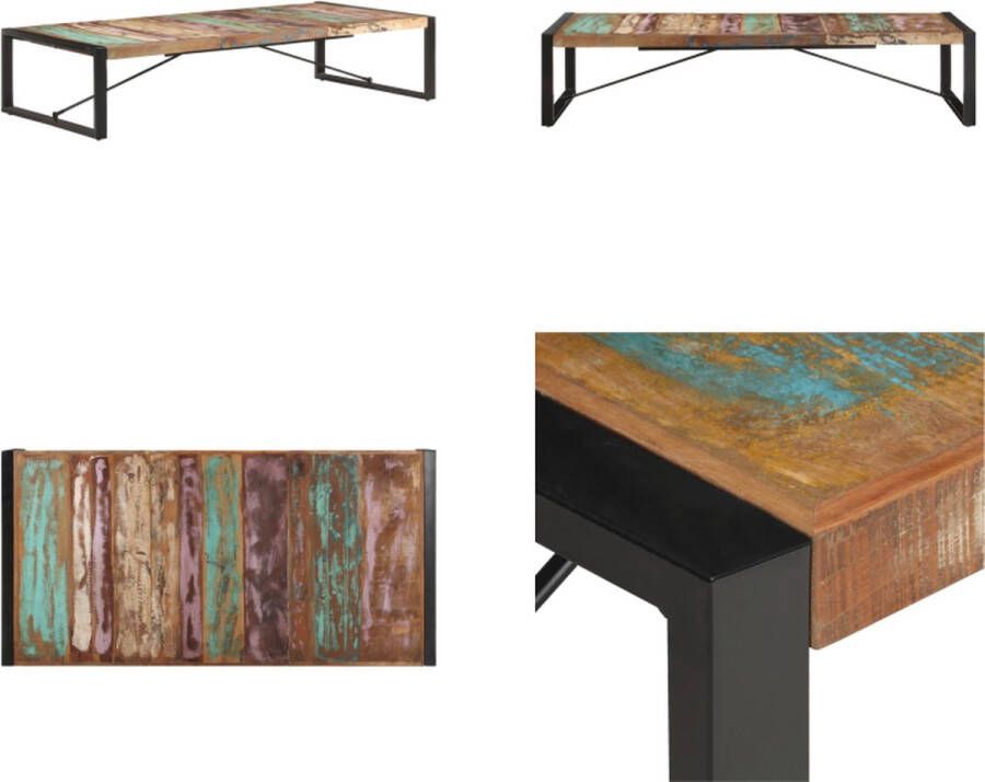 VidaXL Salontafel 180x90x40 cm massief gerecycled hout Salontafel Salontafels Tafel Tafels