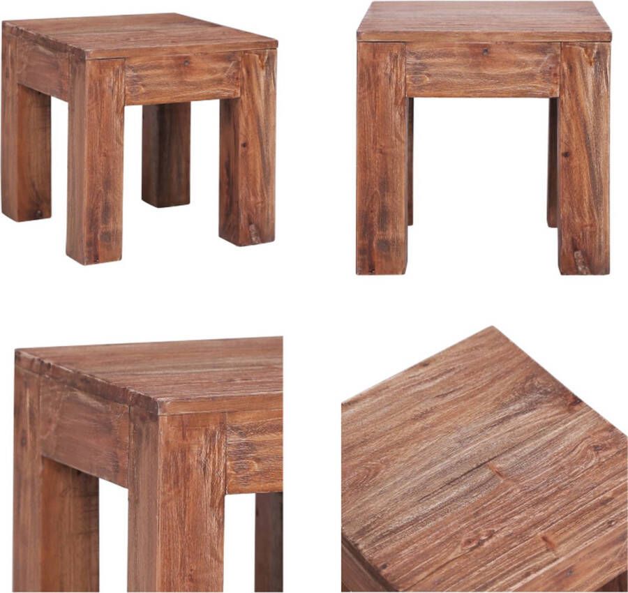 VidaXL Salontafel 30x30x30 cm massief gerecycled hout Salontafel Salontafels Houten Salontafel Houten Salontafels