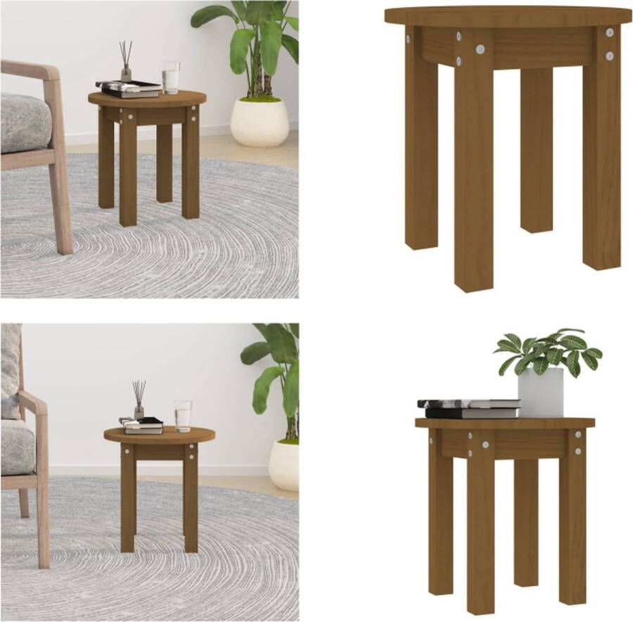 VidaXL -Salontafel-Ø-35x35-cm-massief-grenenhout-honingbruin
