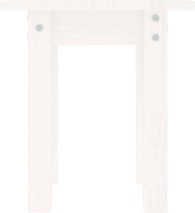 VidaXL -Salontafel-Ø-35x35-cm-massief-grenenhout-wit - Foto 4