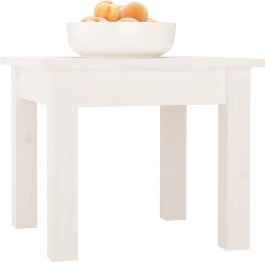 VidaXL -Salontafel-35x35x30-cm-massief-grenenhout-wit - Foto 3