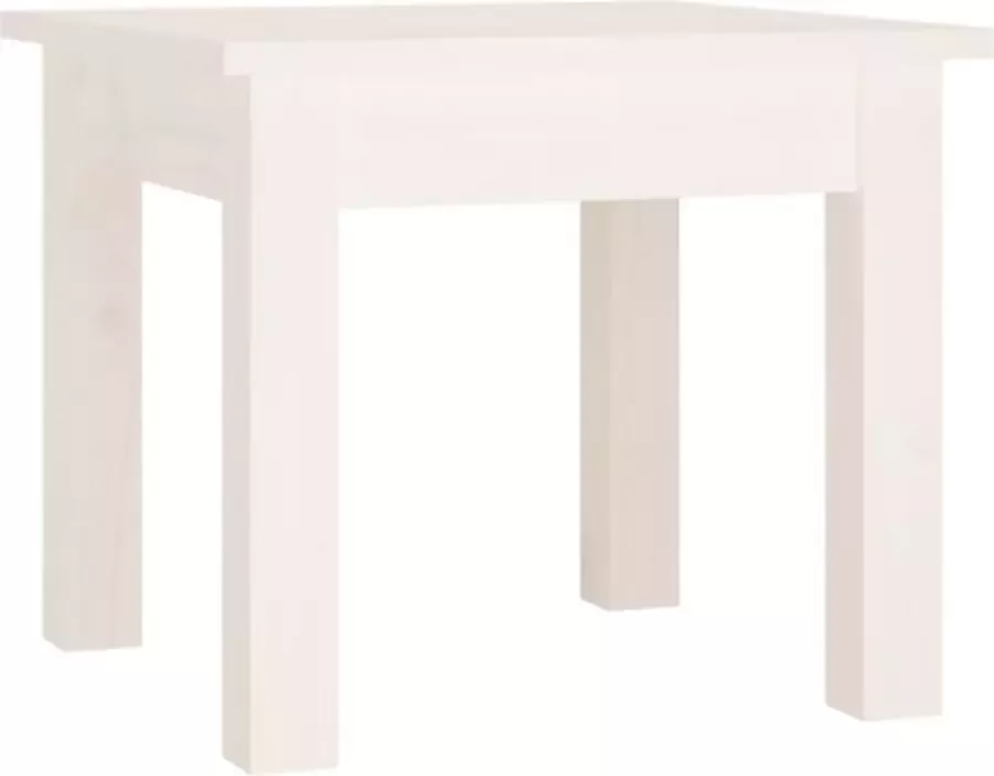 VidaXL -Salontafel-35x35x30-cm-massief-grenenhout-wit - Foto 5
