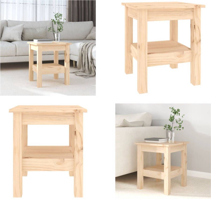 VidaXL Salontafel 35x35x40 cm massief grenenhout Salontafel Salontafels Tafel Bijzettafel