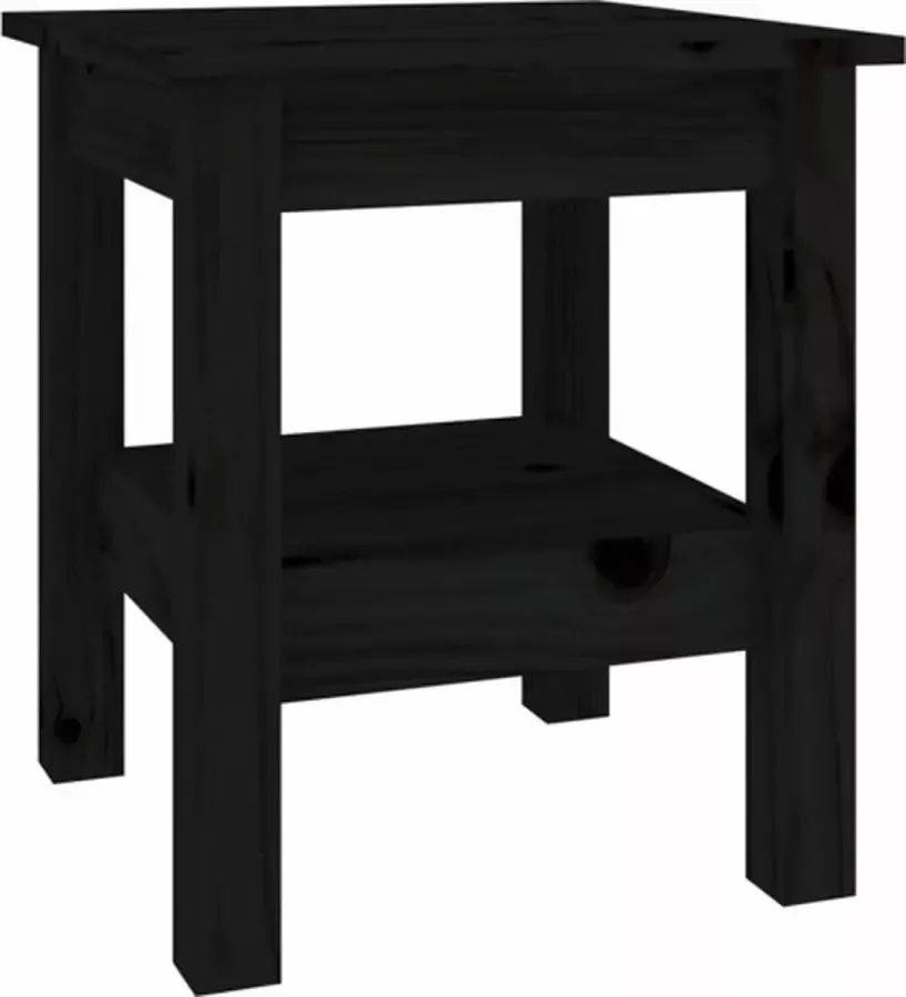 VidaXL -Salontafel-35x35x40-cm-massief-grenenhout-zwart - Foto 3