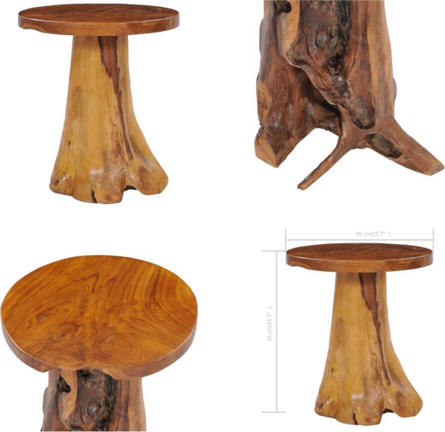 VidaXL Salontafel 40x40 cm massief teakhout Salontafel Salontafels Bijzettafel Bijzettafels