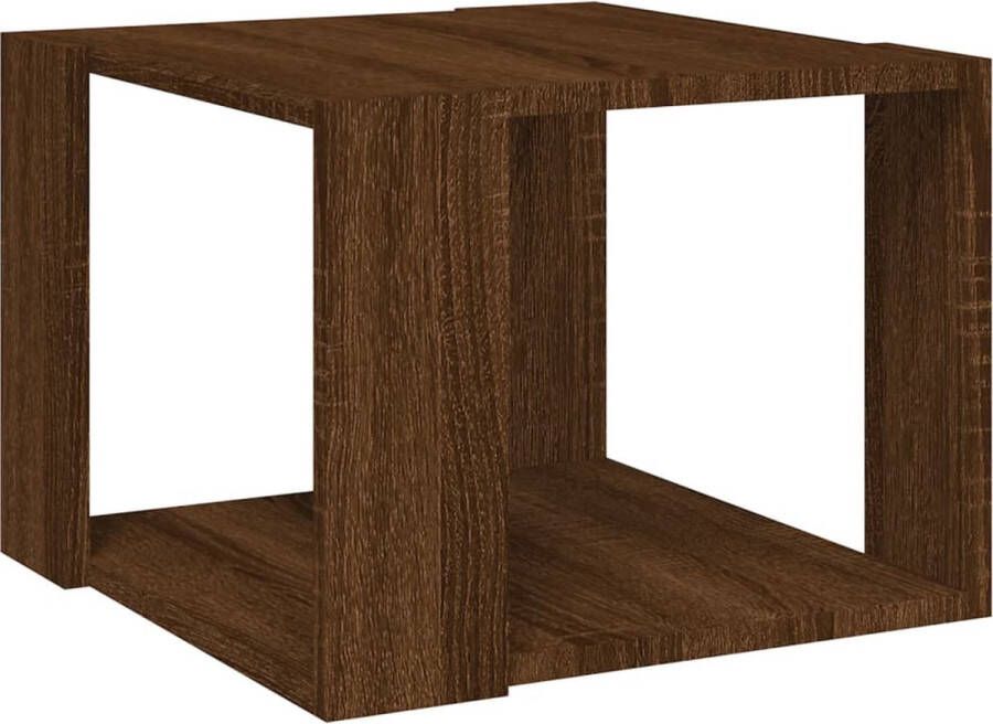 VidaXL -Salontafel-40x40x30-cm-bewerkt-hout-bruineikenkleurig - Foto 3