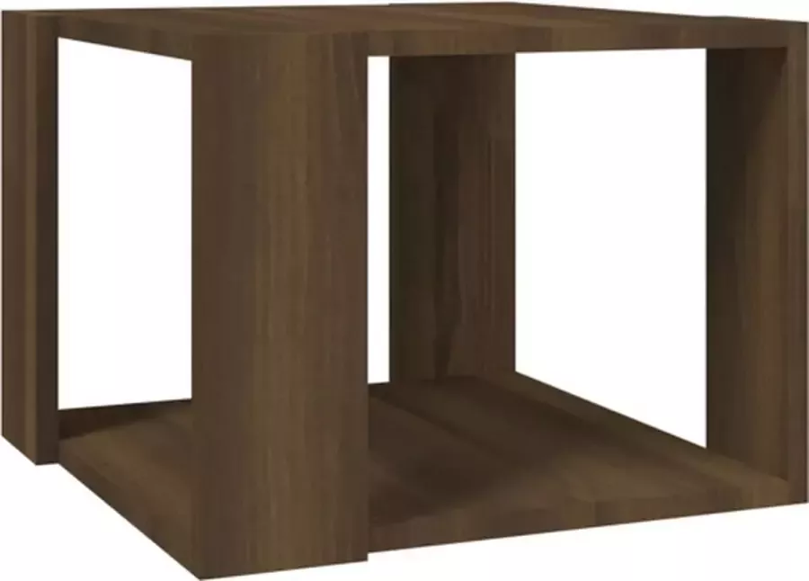 VidaXL -Salontafel-40x40x30-cm-bewerkt-hout-bruineikenkleurig - Foto 4