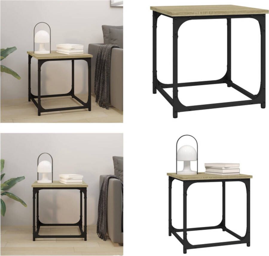 VidaXL -Salontafel-40x40x40-cm-bewerkt-hout-sonoma-eikenkleurig - Foto 2
