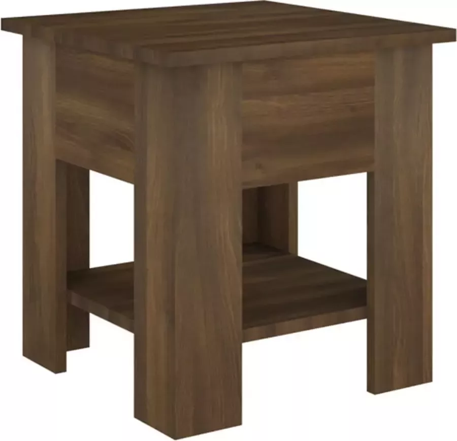 VidaXL -Salontafel-40x40x42-cm-bewerkt-hout-bruineikenkleurig - Foto 3