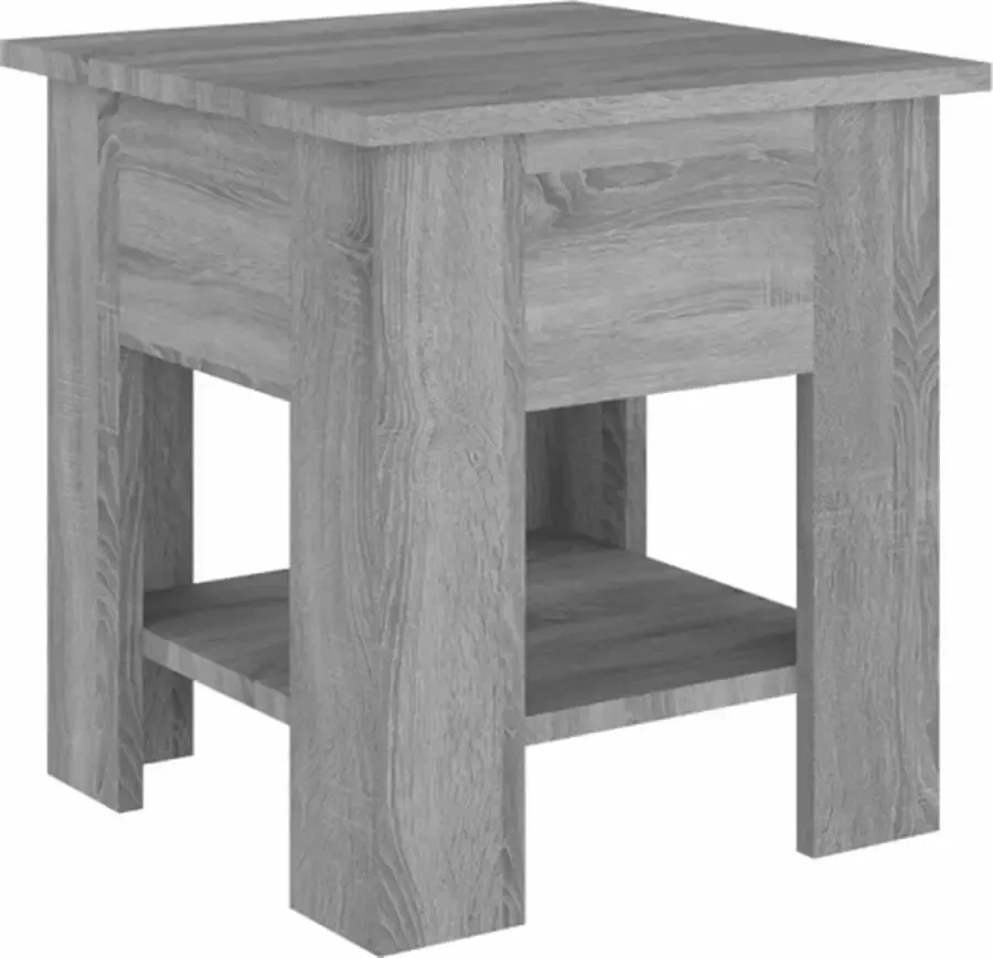 VidaXL -Salontafel-40x40x42-cm-bewerkt-hout-grijs-sonoma-eikenkleurig - Foto 2