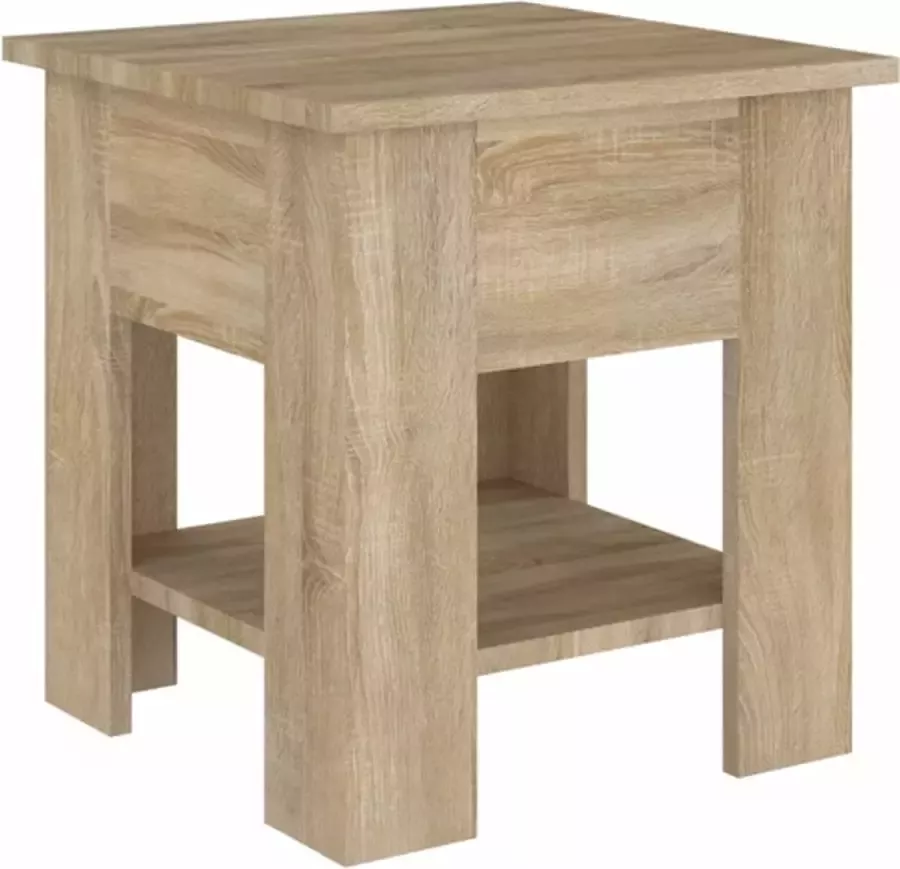 VidaXL -Salontafel-40x40x42-cm-bewerkt-hout-sonoma-eikenkleurig - Foto 3