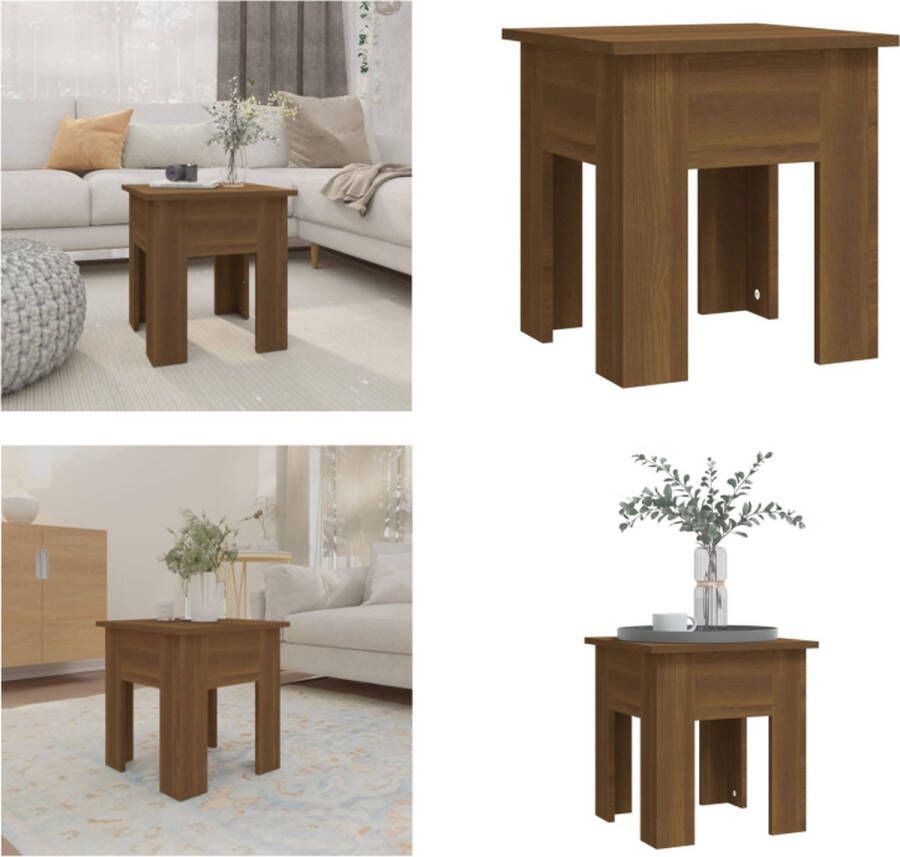 VidaXL Salontafel 40x40x42 cm spaanplaat bruineikenkleurig Salontafel Salontafels Woonkamertafel Banktafel
