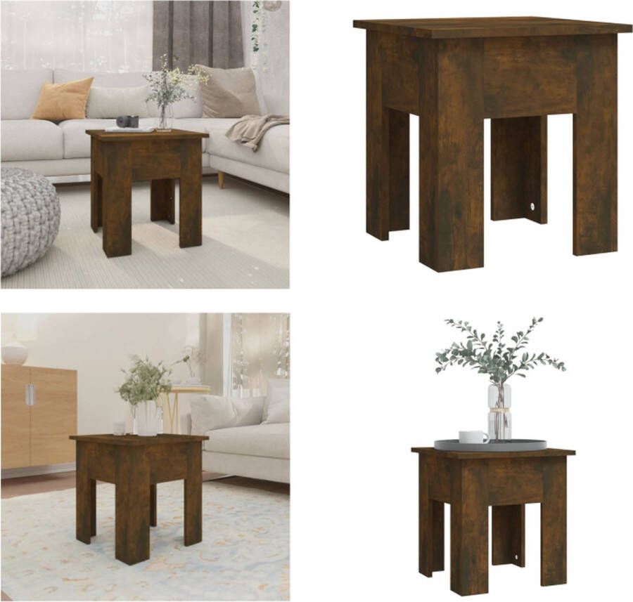 VidaXL Salontafel 40x40x42 cm spaanplaat gerookt eikenkleurig Salontafel Salontafels Woonkamertafel Banktafel