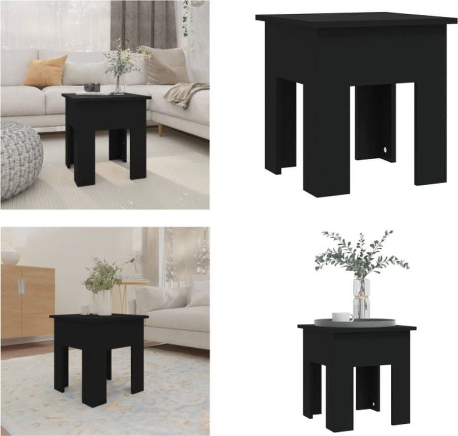 VidaXL Salontafel 40x40x42 cm spaanplaat zwart Salontafel Salontafels Woonkamertafel Banktafel