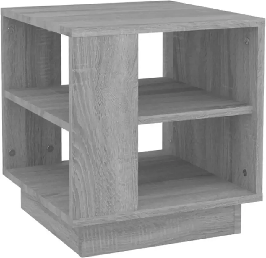 VidaXL -Salontafel-40x40x43-cm-bewerkt-hout-grijs-sonoma-eikenkleurig - Foto 3