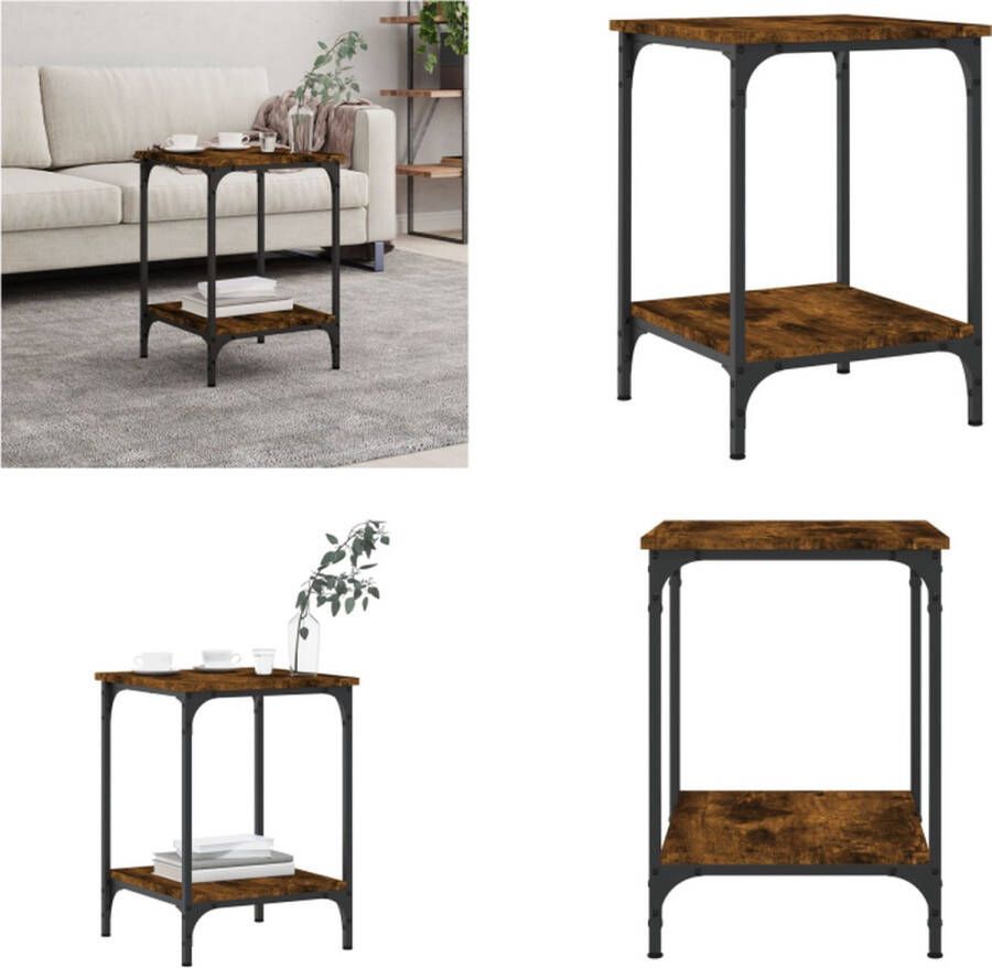 VidaXL -Salontafel-40x40x55-cm-bewerkt-hout-gerookt-eikenkleurig Salontafel Salontafels Bijzettafel Banktafel