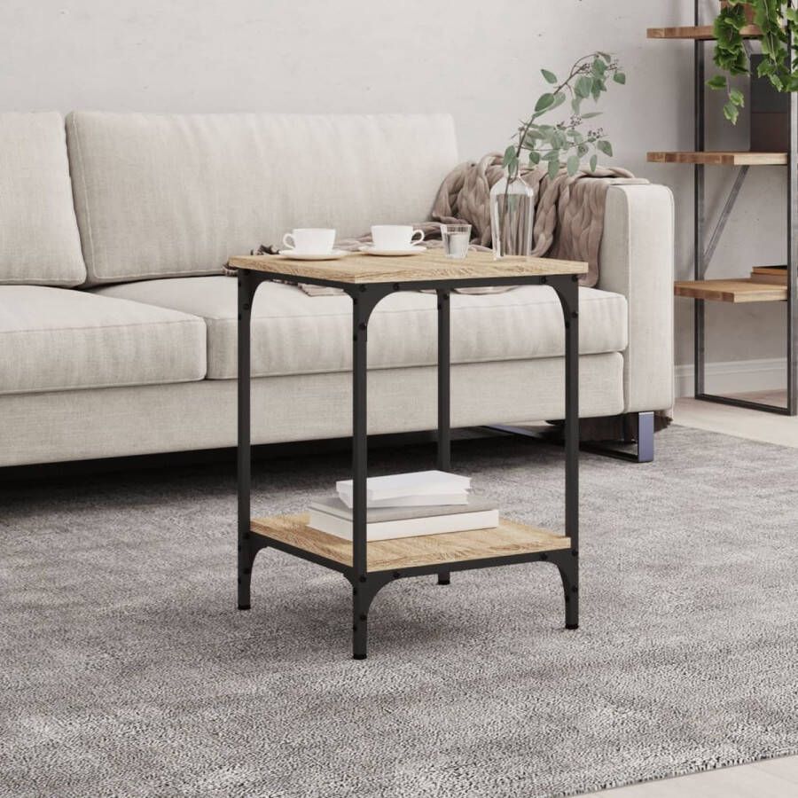 VidaXL -Salontafel-40x40x55-cm-bewerkt-hout-sonoma-eikenkleurig - Foto 2