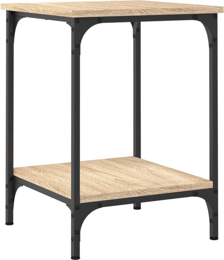 VidaXL -Salontafel-40x40x55-cm-bewerkt-hout-sonoma-eikenkleurig - Foto 1