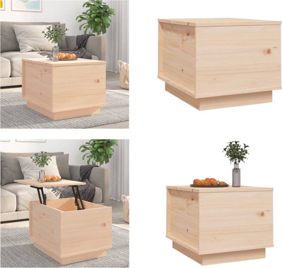 VidaXL Salontafel 40x50x35 cm massief grenenhout Salontafel Salontafels Tafel Bijzettafel