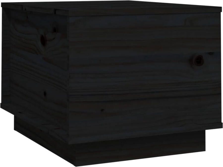 VidaXL Salontafel 40x50x35 cm Zwart Grenenhout Houten Salontafel Bijzettafel Lift Top Tafel Opbergruimte Massief Hout Grenenhout
