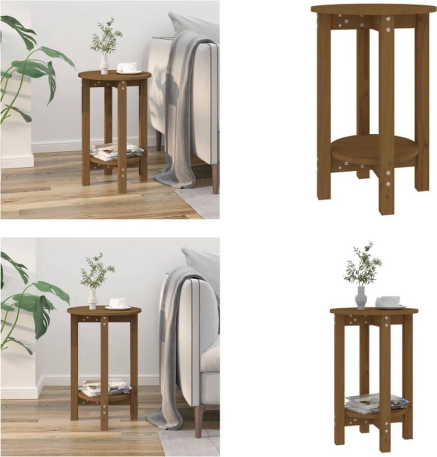 VidaXL Salontafel Ø 40x60 cm massief grenenhout honingbruin Salontafel Salontafels Tafel Bijzettafel