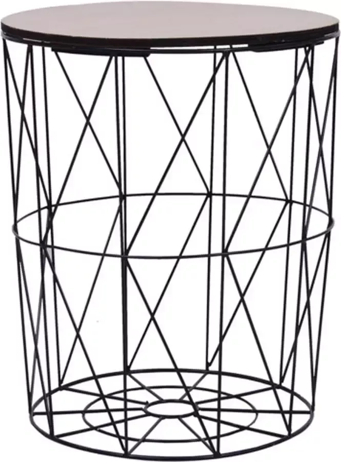 VidaXL -Salontafel-Ø-47-cm-zwart - Foto 2