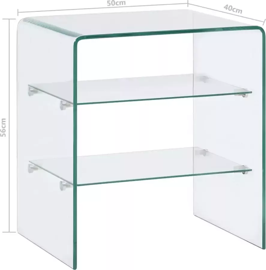 VidaXL Salontafel 50x40x56 cm gehard glas