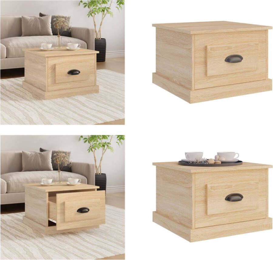 VidaXL -Salontafel-50x50x35-cm-bewerkt-hout-sonoma-eikenkleurig - Foto 3