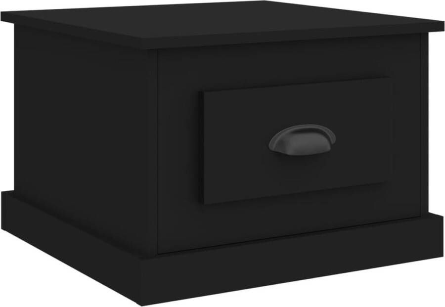 VidaXL Salontafel 50x50x35 cm Bewerkt hout Zwart Salontafel Salontafels Tafel Bijzettafel