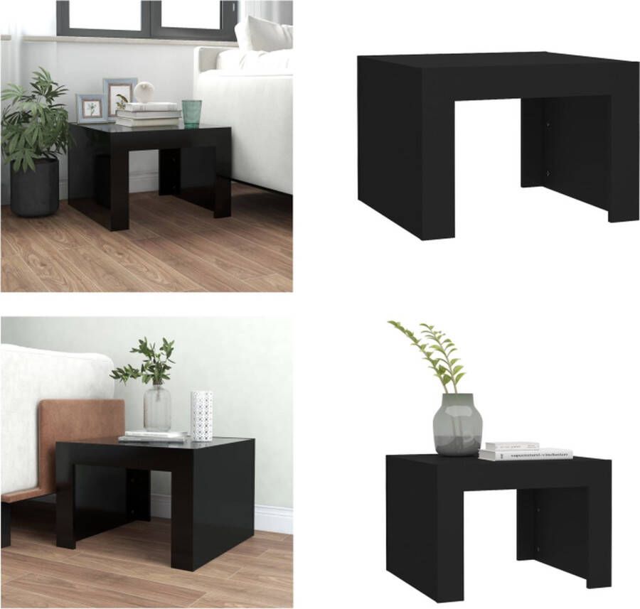 VidaXL Salontafel 50x50x35 cm spaanplaat zwart Salontafel Salontafels Koffietafel Koffietafels