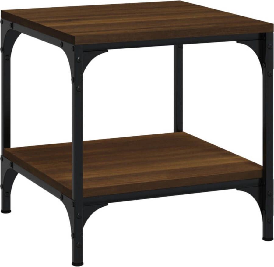 VidaXL -Salontafel-50x50x40-cm-bewerkt-hout-bruin-eikenkleur - Foto 6