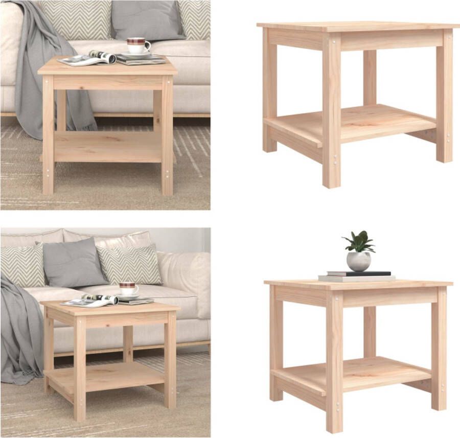 VidaXL Salontafel 50x50x45 cm massief grenenhout Salontafel Salontafels Bijzettafel Woonkamertafel