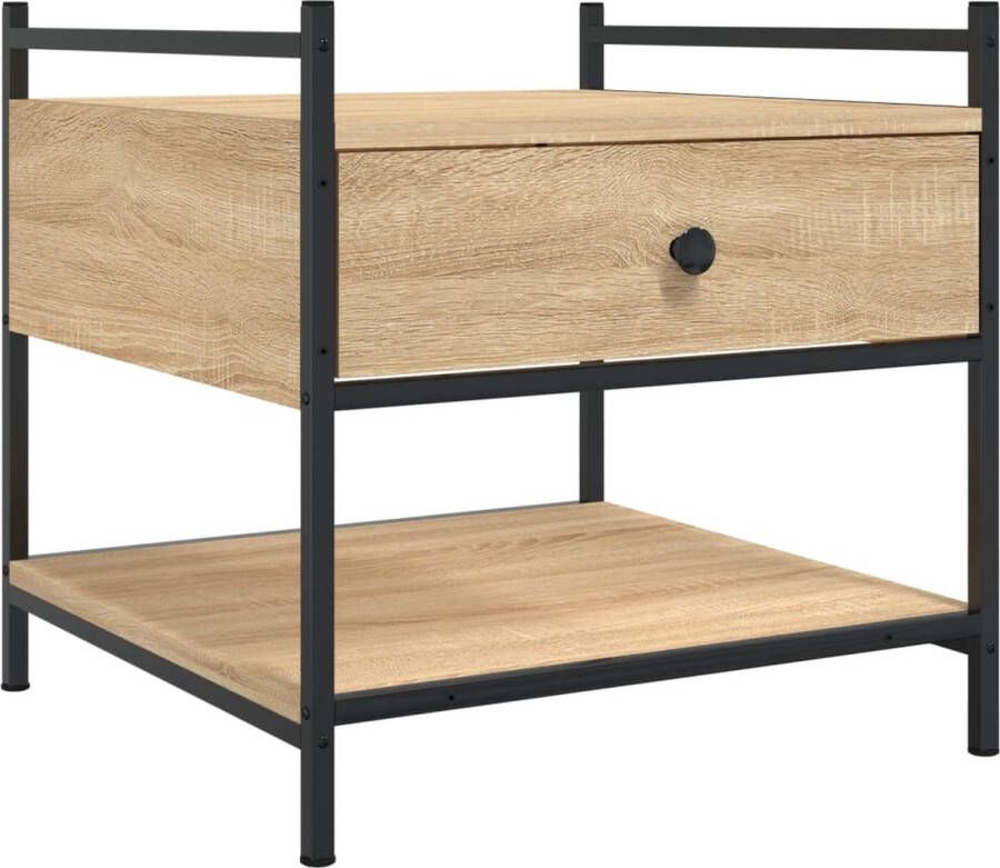 VidaXL -Salontafel-50x50x50-cm-bewerkt-hout-sonoma-eikenkleurig - Foto 3