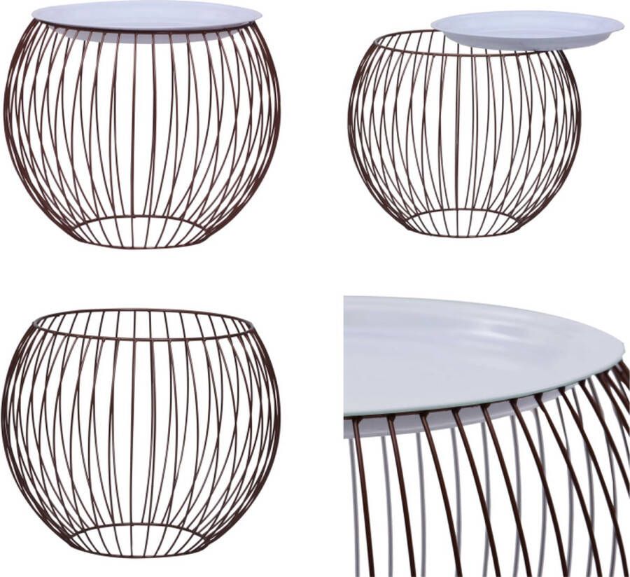 VidaXL Salontafel Ø 51 cm goudkleurig Salontafel Salontafels Theetafel Theetafels