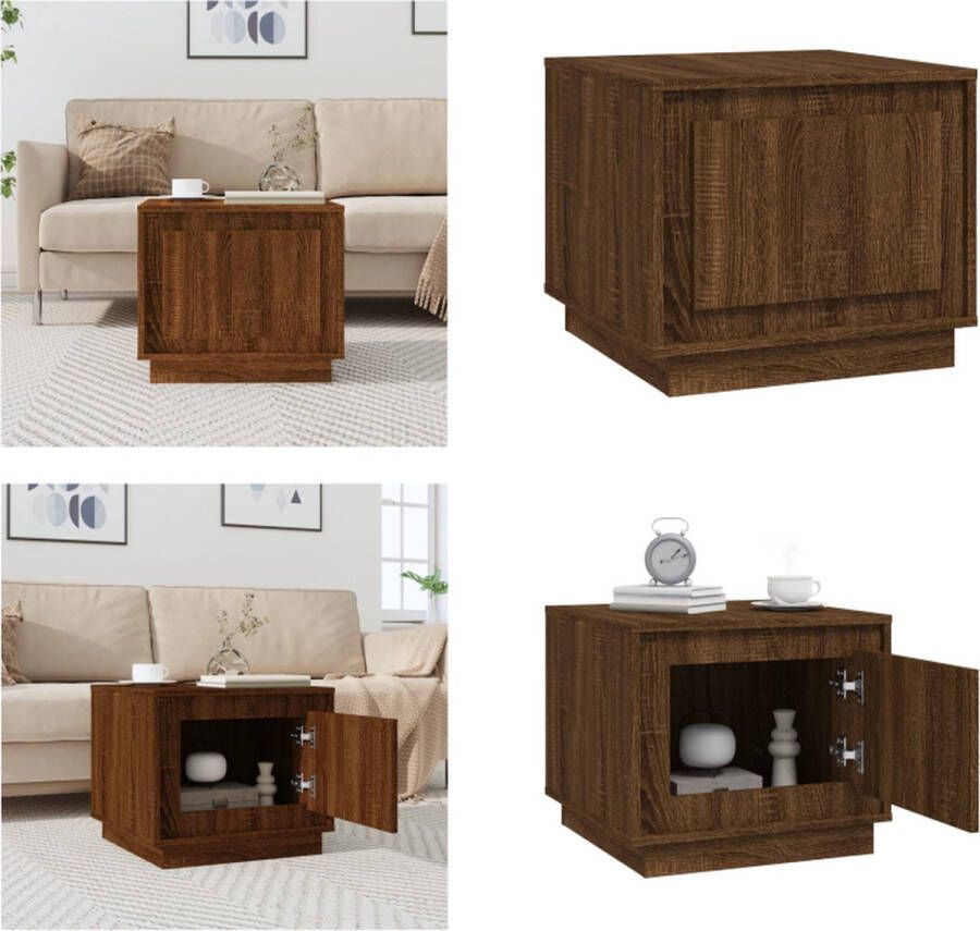 VidaXL -Salontafel-51x50x44-cm-bewerkt-hout-bruin-eikenkleur - Foto 4