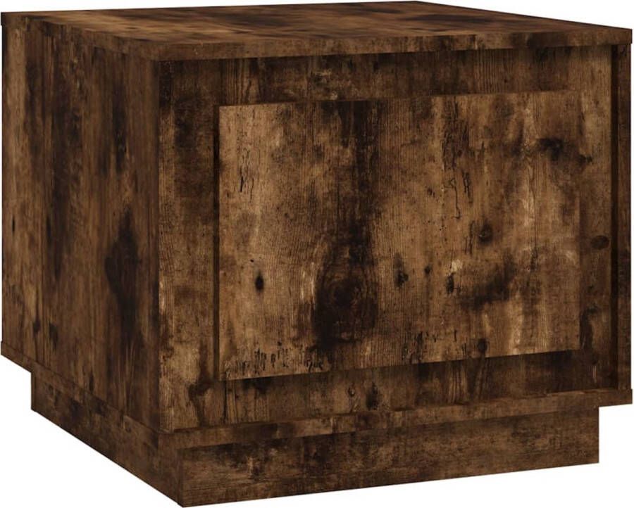 VidaXL -Salontafel-51x50x44-cm-bewerkt-hout-gerookt-eikenkleurig - Foto 3