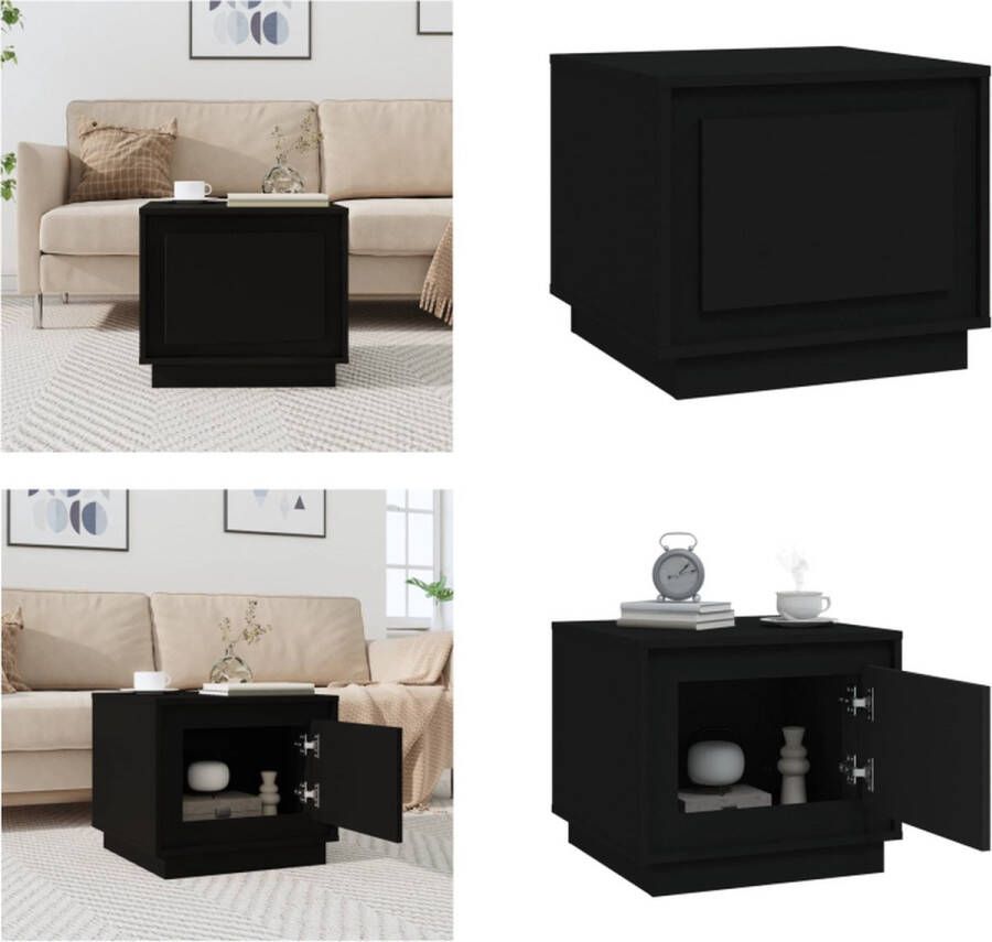 VidaXL -Salontafel-51x50x44-cm-bewerkt-hout-zwart - Foto 3