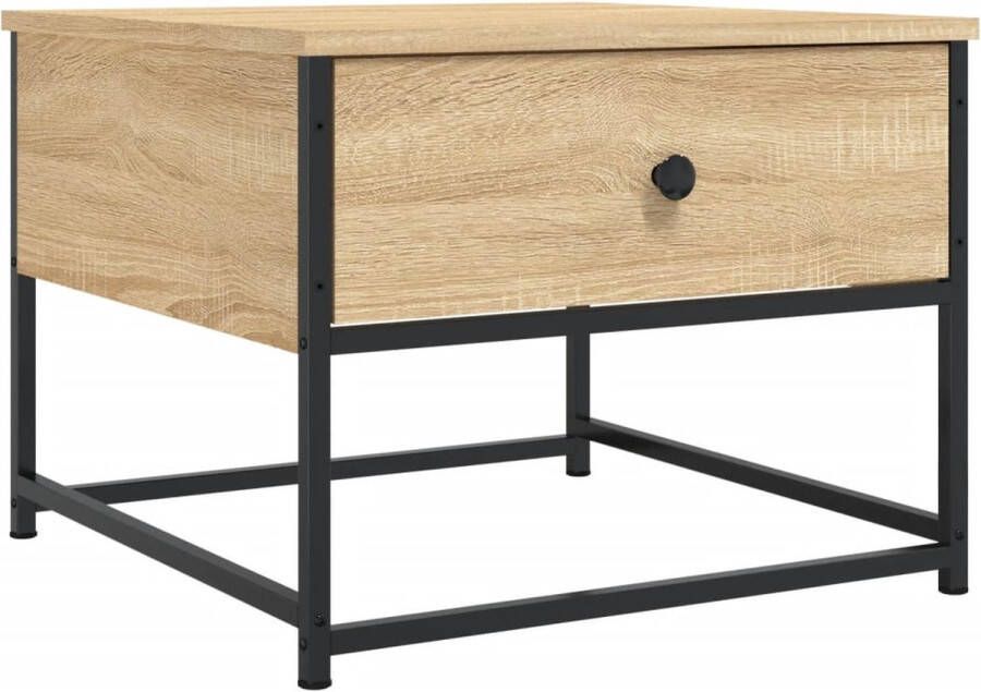 VidaXL -Salontafel-51x51x40-cm-bewerkt-hout-sonoma-eikenkleurig - Foto 3