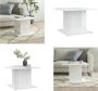 VidaXL Salontafel 55-5x55-5x40 cm spaanplaat hoogglans wit Salontafel Salontafels Koffietafel Woonkamertafel - Thumbnail 2