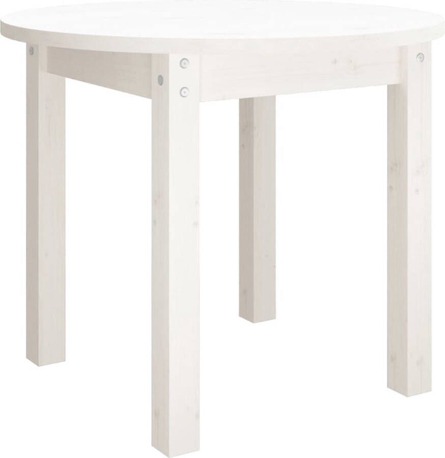 VidaXL Salontafel Rond 55x45 cm Wit Grenenhout Salontafel Hout Meubilair Klassiek Design Witte Salontafel Grenenhouten Tafel Massief Hout Living Room Furniture Coffee Table