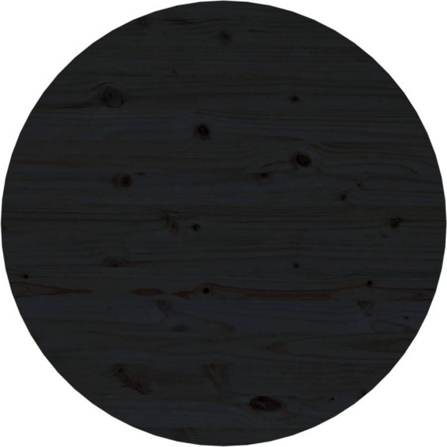 VidaXL -Salontafel-Ø-55x45-cm-massief-grenenhout-zwart - Foto 3
