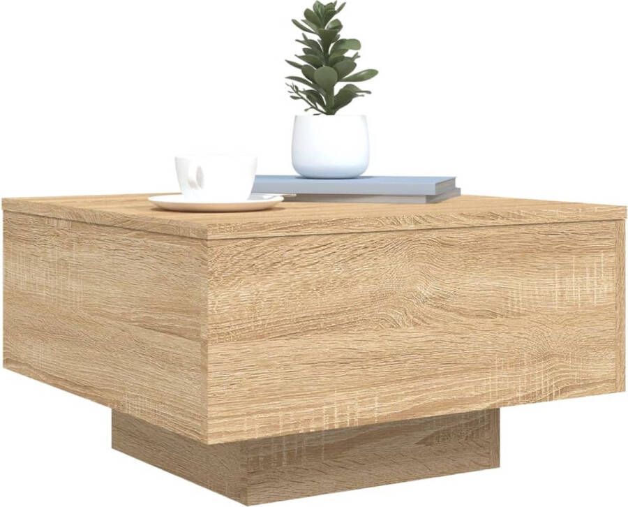 VidaXL -Salontafel-55x55x31-cm-bewerkt-hout-sonoma-eikenkleurig - Foto 1