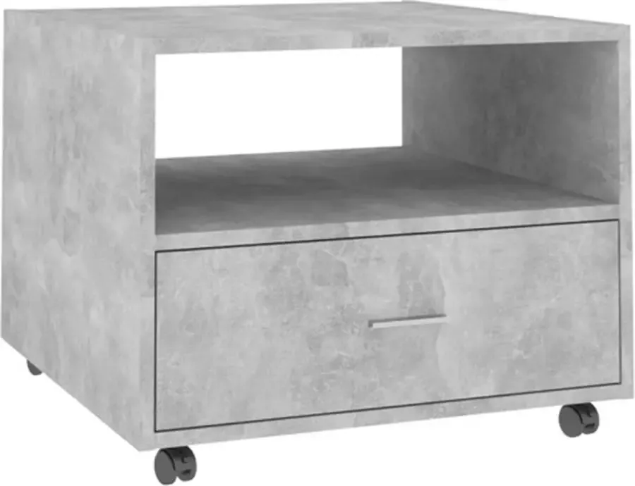 VidaXL -Salontafel-55x55x40-cm-bewerkt-hout-betongrijs - Foto 4