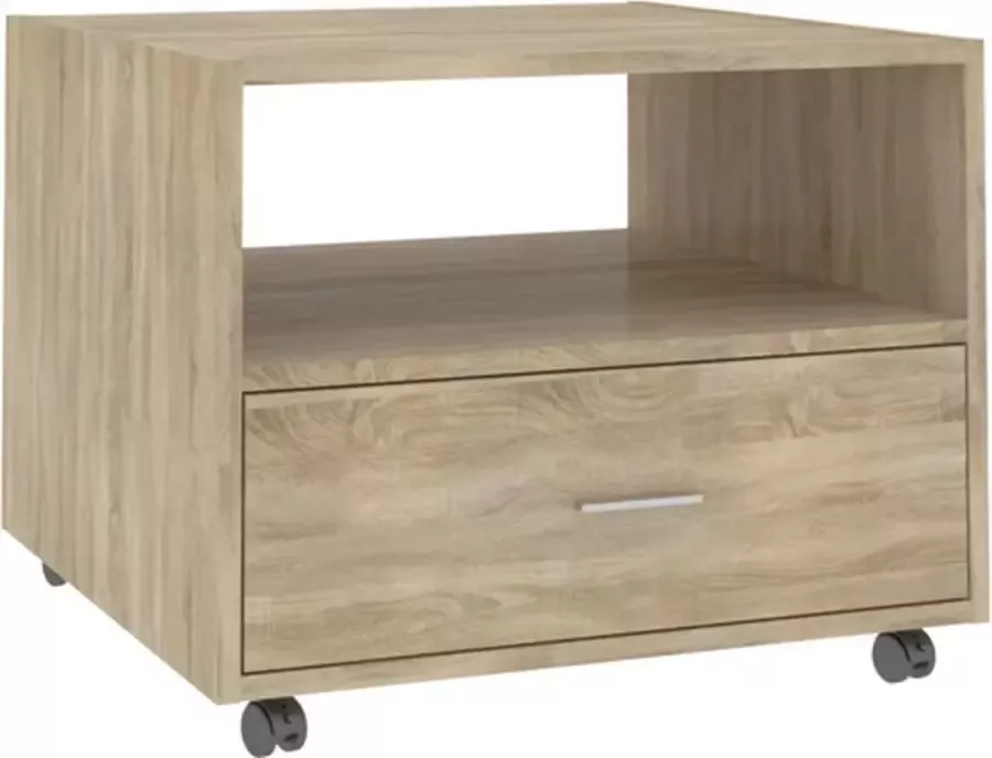 VidaXL -Salontafel-55x55x40-cm-bewerkt-hout-sonoma-eikenkleurig - Foto 2