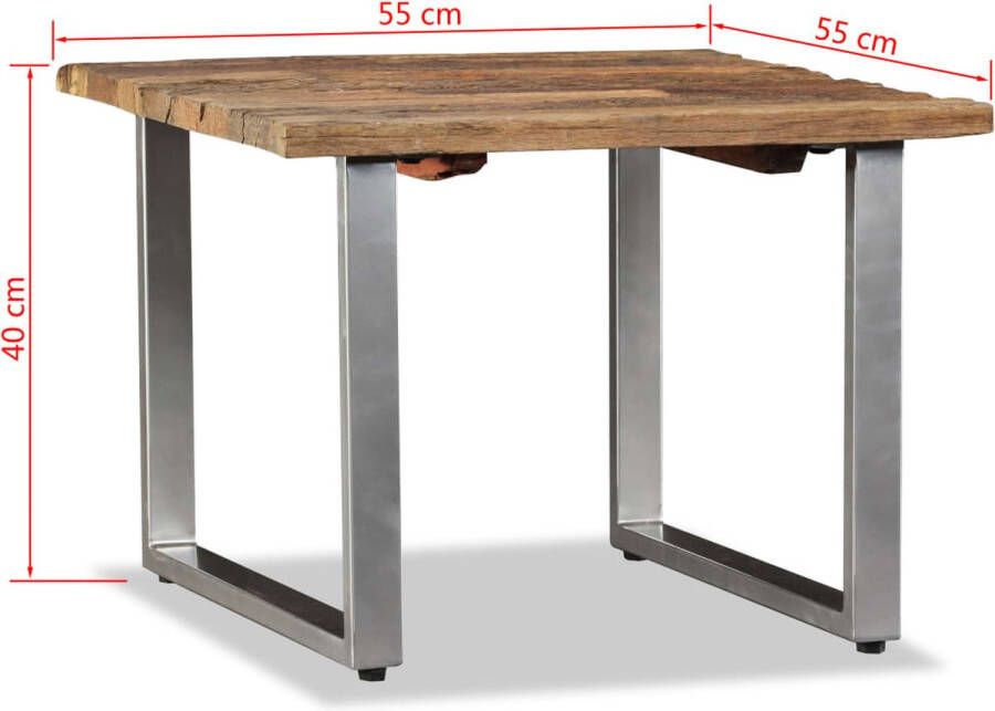 VidaXL -Salontafel-55x55x40-cm-massief-gerecycled-hout - Foto 2