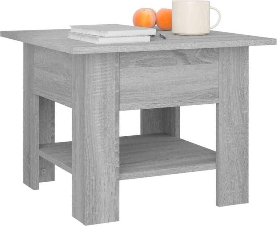 VidaXL -Salontafel-55x55x42-cm-spaanplaat-grijs-sonoma-eikenkleurig - Foto 2