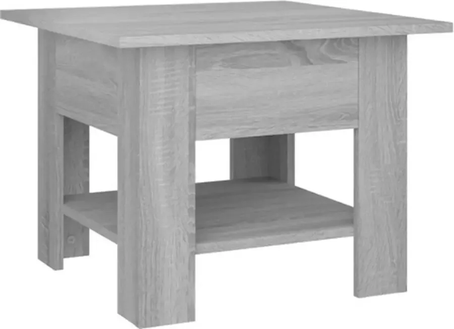 VidaXL -Salontafel-55x55x42-cm-spaanplaat-grijs-sonoma-eikenkleurig - Foto 4